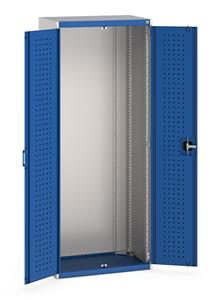 CNC storage cupboard 800W x525D x2000mmH with perfo doors 40012059.**